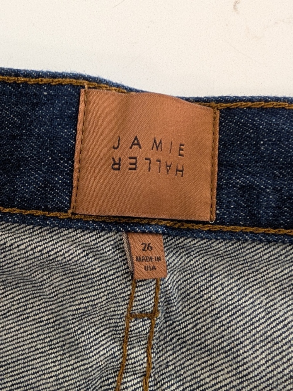 JAMIE HALLER The Tailor Short Indigo Denim Shorts Size 26 Made In USA $380 NWT - Picture 6 of 12